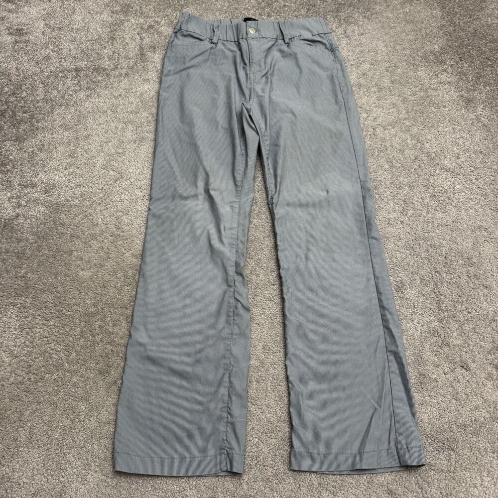 Bevy Flog In Denim Weft Trust Pants Women 28 Blue Striped Pull‑On Stretch Casual